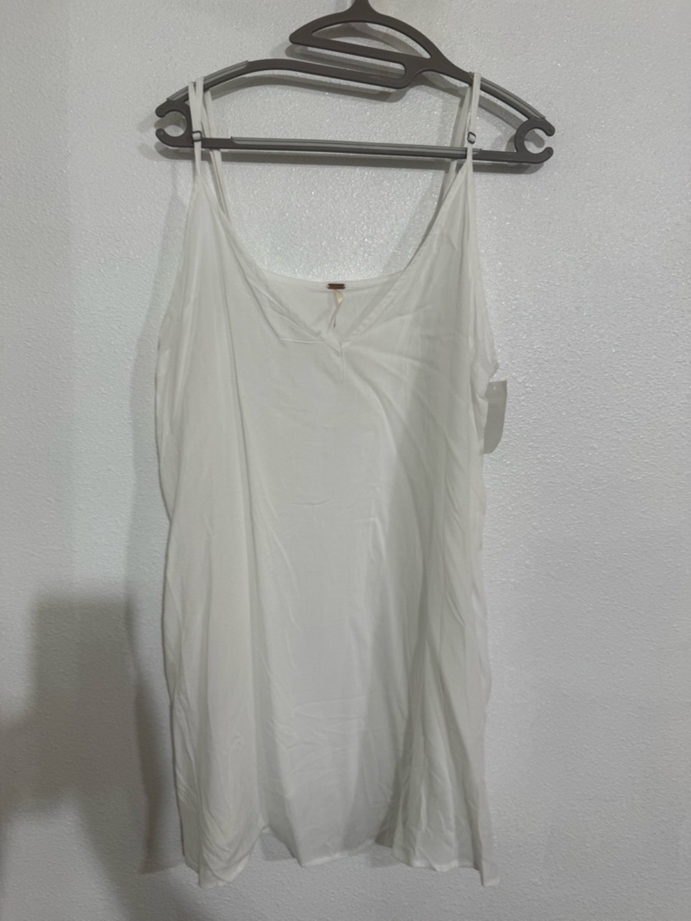FREE People White minimalist sleep dress size L NWT